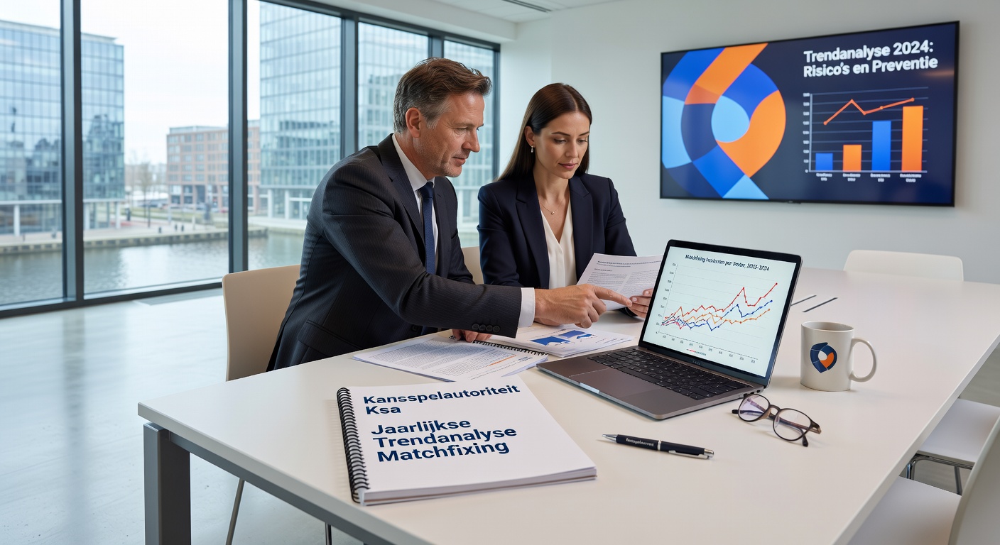 Afbeelding van Cruks-register met waarschuwingsiconen en Ksa-documenten, symboliserend strengere meldplichten voor gokoperators in Nederland