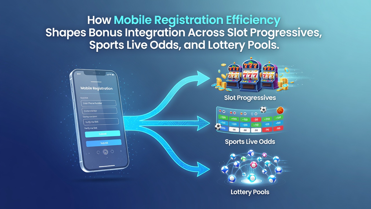 Mobiele registratie-interface met snelle verificatie voor gokplatforms