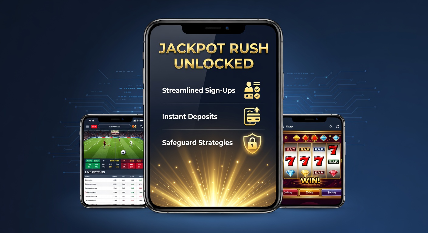 Mobiele telefoon met sportweddenschappen en draaiende slotmachines op het scherm, symboliserend snelle toegang tot jackpots