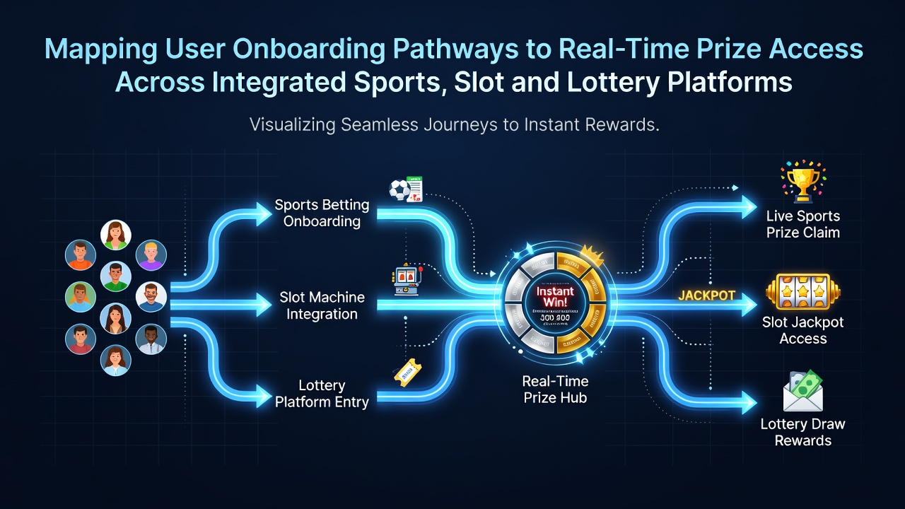 Geïntegreerde onboardingpaden die sport-, slot- en loterijplatforms verbinden met real-time prijstoegang