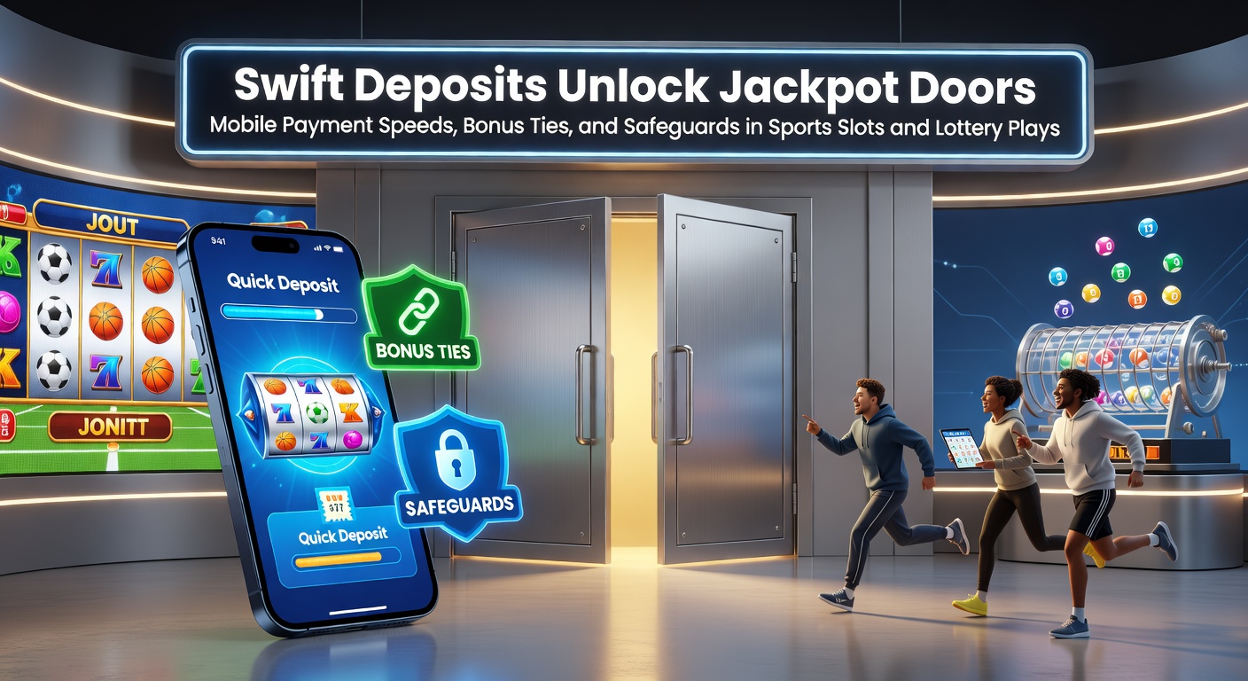 Mobiele telefoon met sportslot jackpot en snelle betaalopties op scherm, symboliserend directe toegang tot winstkansen